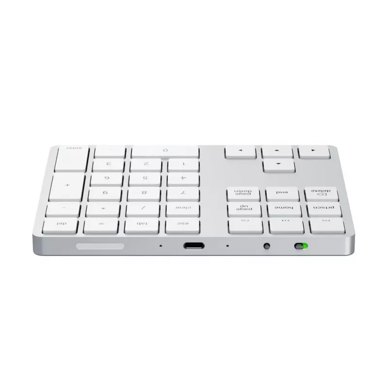 Satechi ST-XLABKS paplašinātā bezvadu Bluetooth ciparu tastatūra, sudraba