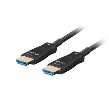 HDMI kabelis Lanberg CA-HDMI-30FB-0500-BK 50m HDMI Type A 2.1 48 Gbit/s Melns