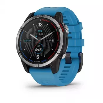 Garmin quatix 7 Blue — 47 mm CFRP korpuss, 1,3 collu MIP skārienekrāns, 10 ATM, Bluetooth/Wi‑Fi/NFC