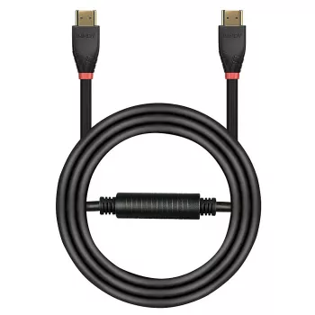 Lindy 20m Active HDMI 18G kabelis, 20 m, HDMI A tips (standarta), HDMI A tips (standarta), 4096 x 2160 pikseļi, Audio atgriešanas kanāls (ARC), Melns