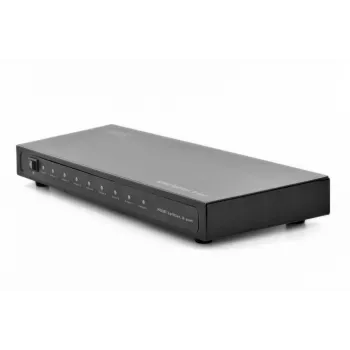 DIGITUS HDMI Sadalītājs, 8 Porti 1080p, 3D, HDMI High Speed, 2.25 GHz/225 MHz, Metāla korpuss, melns