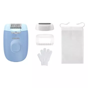 Epilators Philips BRE247/00 Series 4000 — 2 ātruma režīmi, skuveklis, masāža, zils