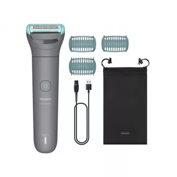 Ķermeņa matu trimmeris Philips BG3485/15, Triple Protect System, bezvadu, slapjai/sausai lietošanai, 80 min darbība, 2–5 mm, pelēks
