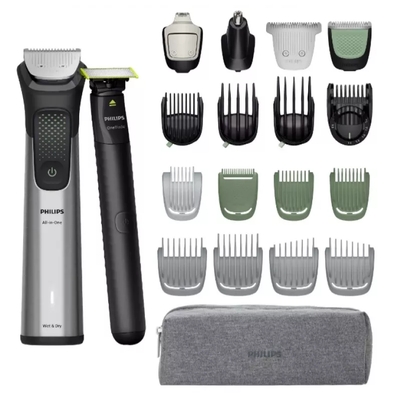 Philips All-in-One Trimmer 9000 Series MG9557/15 20-in-1 Trimmer Sudraba 120 min baterijas darbības laiks