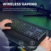 Trust GXT 868 Torix spēļu tastatūra USB + RF bezvadu + Bluetooth QWERTY US English Melna