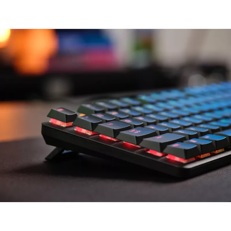 Trust GXT 868 Torix spēļu tastatūra USB + RF bezvadu + Bluetooth QWERTY US English Melna