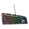 Mehāniskā spēļu tastatūra TRUST GXT 871 Zora — pilnizmēra QWERTY US, RGB, N-key rollover, 104 taustiņi, alumīnijs, USB-A, 1.8 m