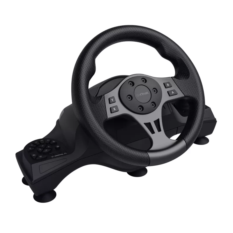 Trust GXT 289 Movi Black USB stūre + pedāļi Nintendo Switch, PlayStation 4, Xbox One S, Xbox One X, Xbox Series S, Xbox Series X