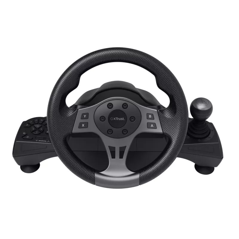 Trust GXT 289 Movi Black USB stūre + pedāļi Nintendo Switch, PlayStation 4, Xbox One S, Xbox One X, Xbox Series S, Xbox Series X