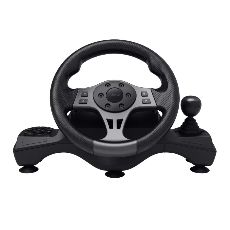 Trust GXT 289 Movi Black USB stūre + pedāļi Nintendo Switch, PlayStation 4, Xbox One S, Xbox One X, Xbox Series S, Xbox Series X