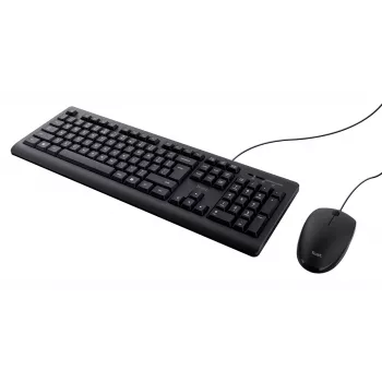 Trust Primo tastatūra ar peli, universāls USB, QWERTY, melns