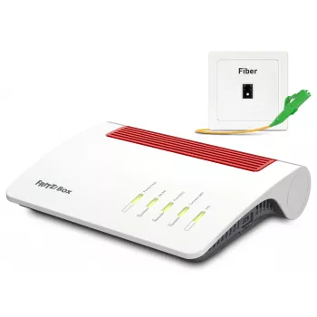 FRITZ!Box 5590 Fiber bezvadu maršrutētājs Gigabit Ethernet divu joslu (2.4 GHz / 5 GHz) Balts