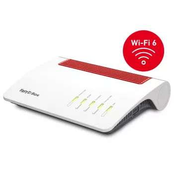 FRITZ!Box 5590 Fiber bezvadu maršrutētājs Gigabit Ethernet divu joslu (2.4 GHz / 5 GHz) Balts
