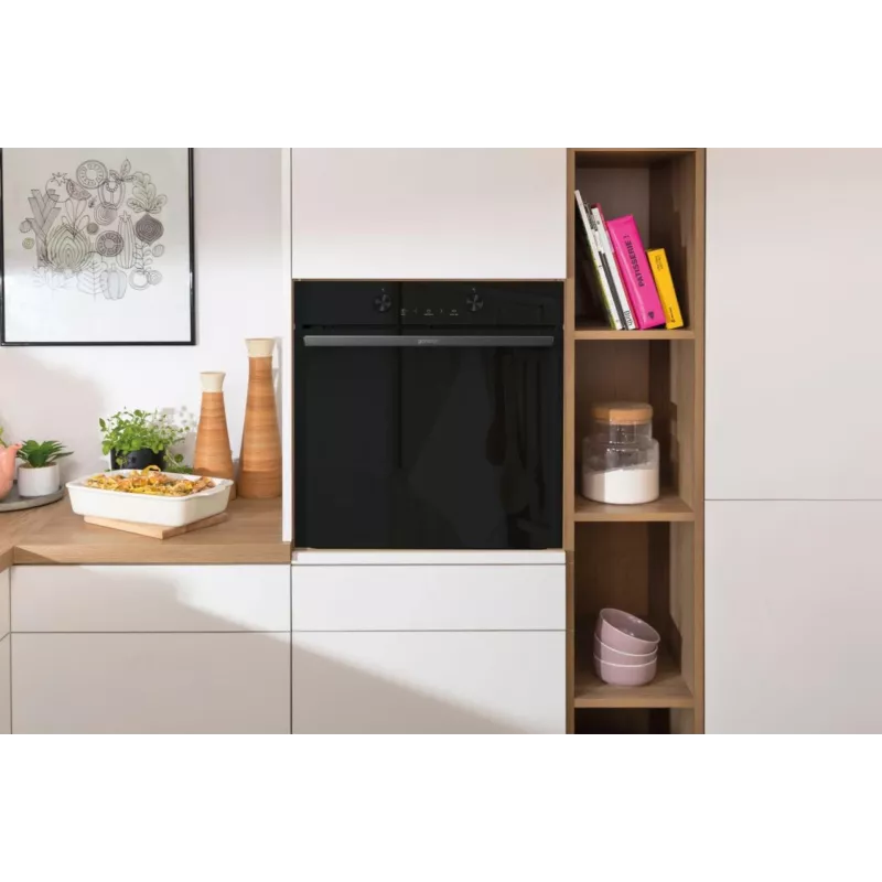 Iebūvējamā elektriskā cepeškrāsns Gorenje G400 BPS6737E04DBG, 77 L, 3500 W, skārienvadība, pirolītiskā tīrīšana, melna