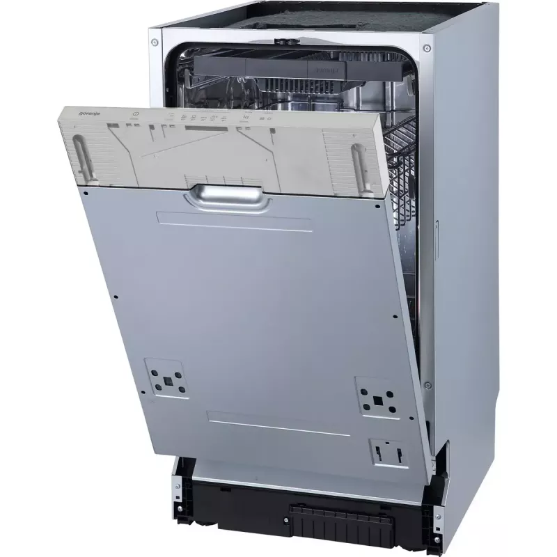 Iebūvējamā trauku mazgājamā mašīna Gorenje GV520E10S, šaurā 45 cm, 11 komplekti, 47 dB, nerūsējošā tērauda tvertne, AquaStop