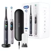 Elektriskā zobu birste Oral-B iO 9 pieaugušajiem, rotējoša, 2 rokturi, 2 birstes galviņas, iebūvēts akumulators, 3 h uzlāde, Melna/Roze