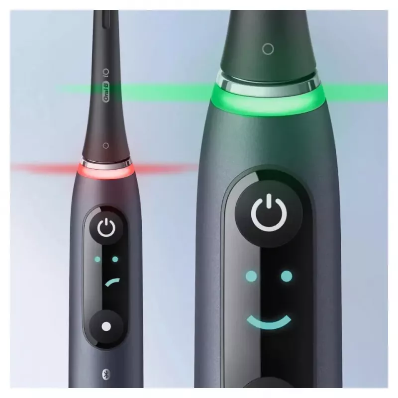 Elektriskā zobu birste Oral-B iO 9 pieaugušajiem, rotējoša, 2 rokturi, 2 birstes galviņas, iebūvēts akumulators, 3 h uzlāde, Melna/Roze