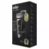 Braun Series 9 Pro+ 9525s mitrais/sausais skuveklis ar trimmeri, metālisks
