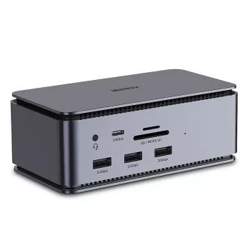 Lindy DST-Pro USB4 USB-C klēpjdatoru dokstacija