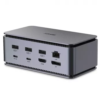 Lindy DST-Pro USB4 USB-C klēpjdatoru dokstacija