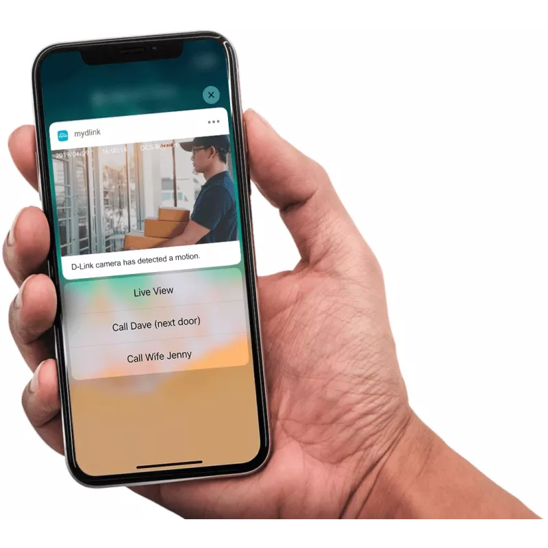D-Link 2K QHD iekštelpu Wi-Fi kamera DCS-8350LH, IP drošības kamera, iekštelpām, vadu un bezvadu, Amazon Alexa un Google Assistant, galda, balta