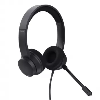 Trust HS-260 austiņas Vadu kakla siksnas Birojs/Zvanu centrs USB Type-A Melns