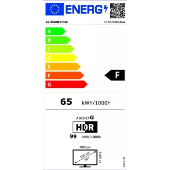 LG NanoCell AI 50NANO81A6A 127 cm (50 collu) 4K Ultra HD Smart TV Wi-Fi Melns