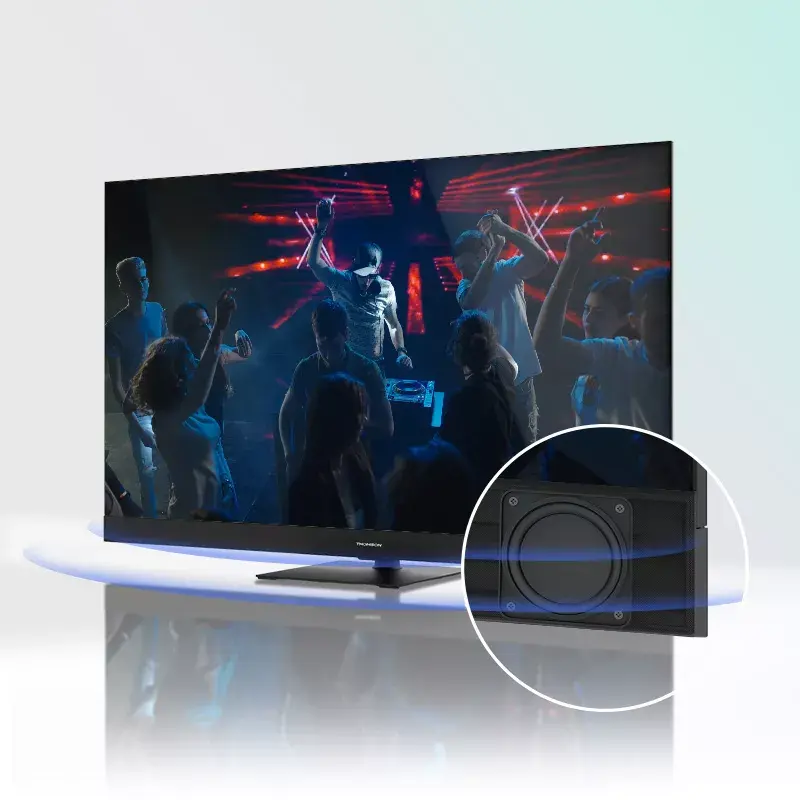 Televizors Thomson Q70 Series 55QG6C14 — 55 collu QLED 4K Ultra HD (3840×2160), Google TV, Wi‑Fi, DVB-C/S/T/T2