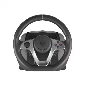 GENESIS Seaborg 400 Melns, Sudrabs USB Stūre + Pedāļi Nintendo Switch, PC, PlayStation 4, PlayStation 3, Xbox 360, Xbox One, Xbox One S, Xbox One X