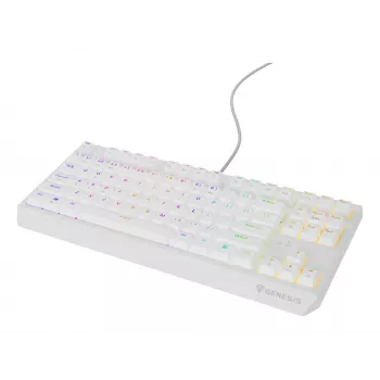 GENESIS Thor 230 TKL tastatūra Gaming USB QWERTY US English Balta