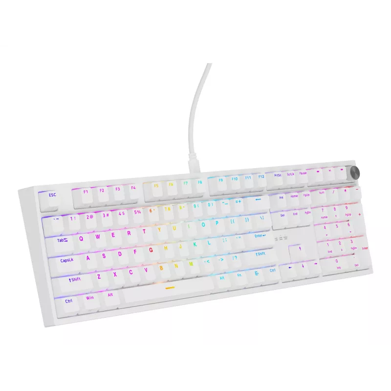 GENESIS NKG-2300 klaviatūra, vadu, USB, mehāniska, QWERTY, balta
