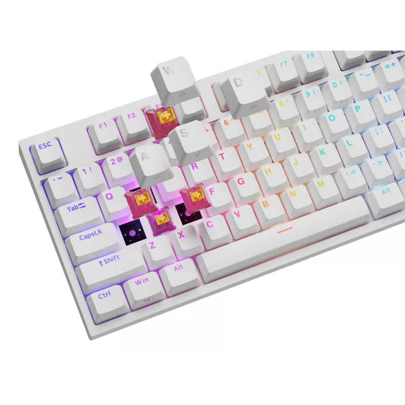GENESIS NKG-2300 klaviatūra, vadu, USB, mehāniska, QWERTY, balta