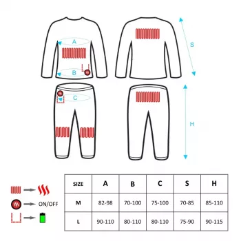 Aizsargveste Glovii GXBL slēpošanai un snovbordam, unisex, L, melna, elpojoša, uzlādējams akumulators