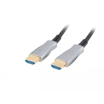 LANBERG HDMI kabelis - M/m v2.0 optiskais 50m melns AOC