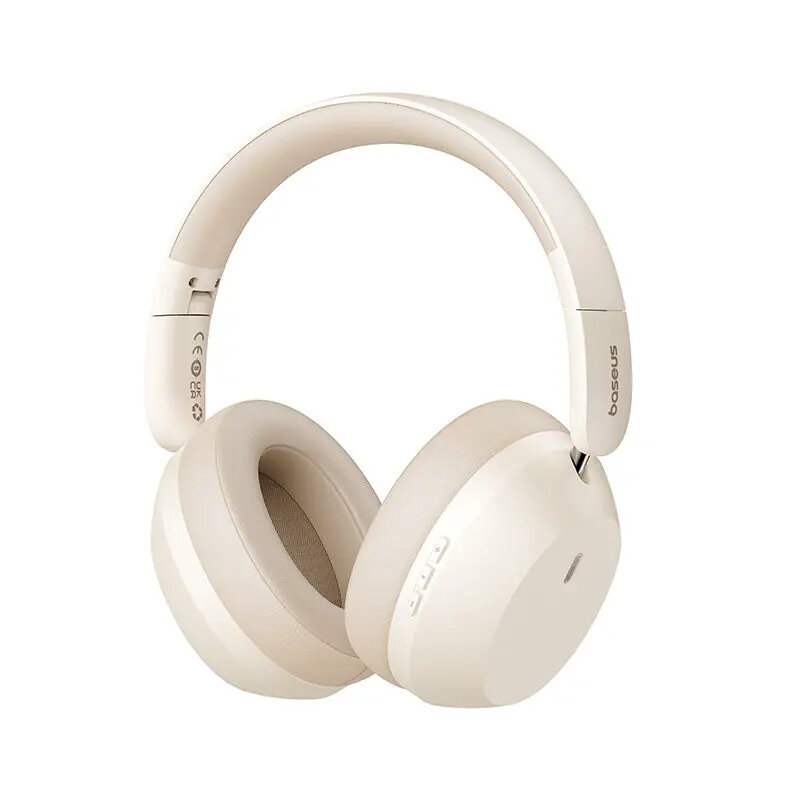 Austiņas Baseus Bass 35 Max — Bezvadu, Galvas saite, Virsauss, USB Type-C, 20–20000 Hz, 10 m, Balta