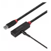 Lindy 5m USB 3.0 aktīvs pagarinātājs Slim, USB 3.2 Gen 1 (3.1 Gen 1) Type-C, 5000 Mbit/s, Melns