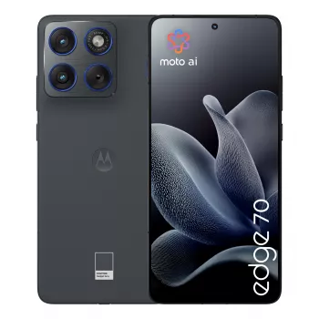 Viedtālrunis Motorola edge 70 — 6.7 collu P-OLED 120Hz, Snapdragon 2.8 GHz, 12 GB RAM, 512 GB, 4800 mAh, Divas SIM (Nano + eSIM), IP68/IP69, Pelēks