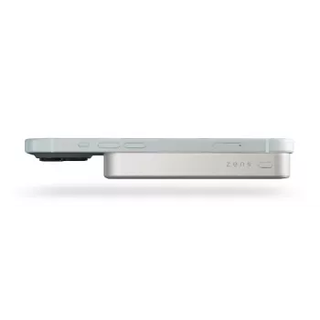 Zens Powerbank Slim Qi2 Al 10000mAh Balts