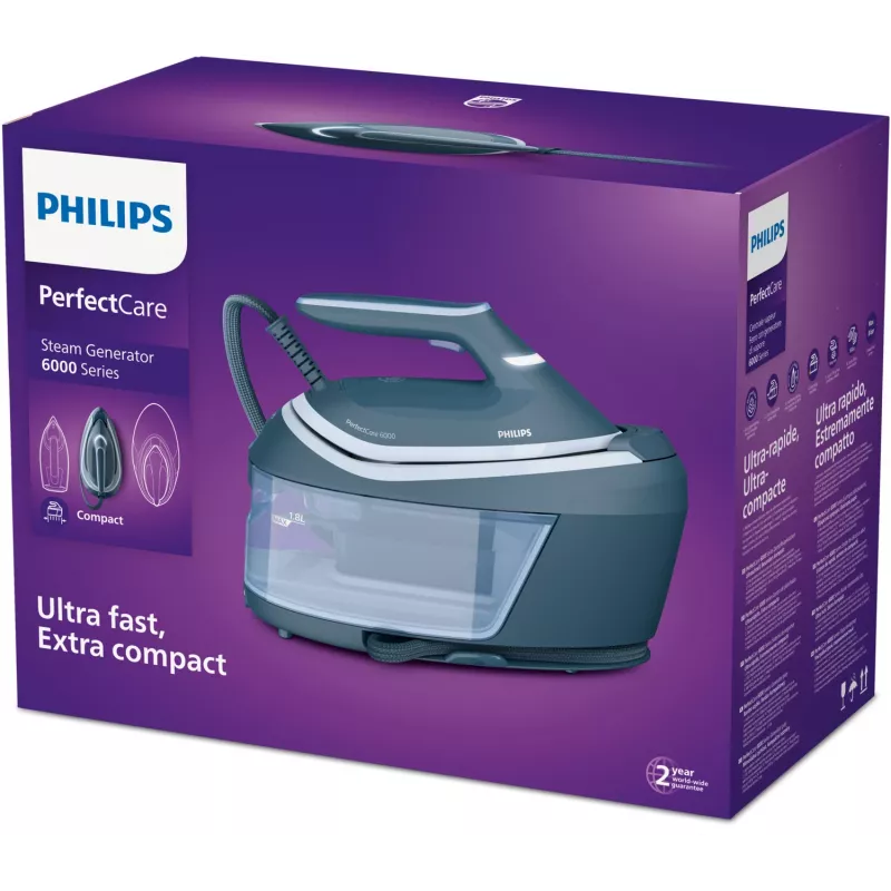 Philips 6000 series PSG6042/20 tvaika gludināšanas stacija 2400 W 1.8 L SteamGlide Advanced zila