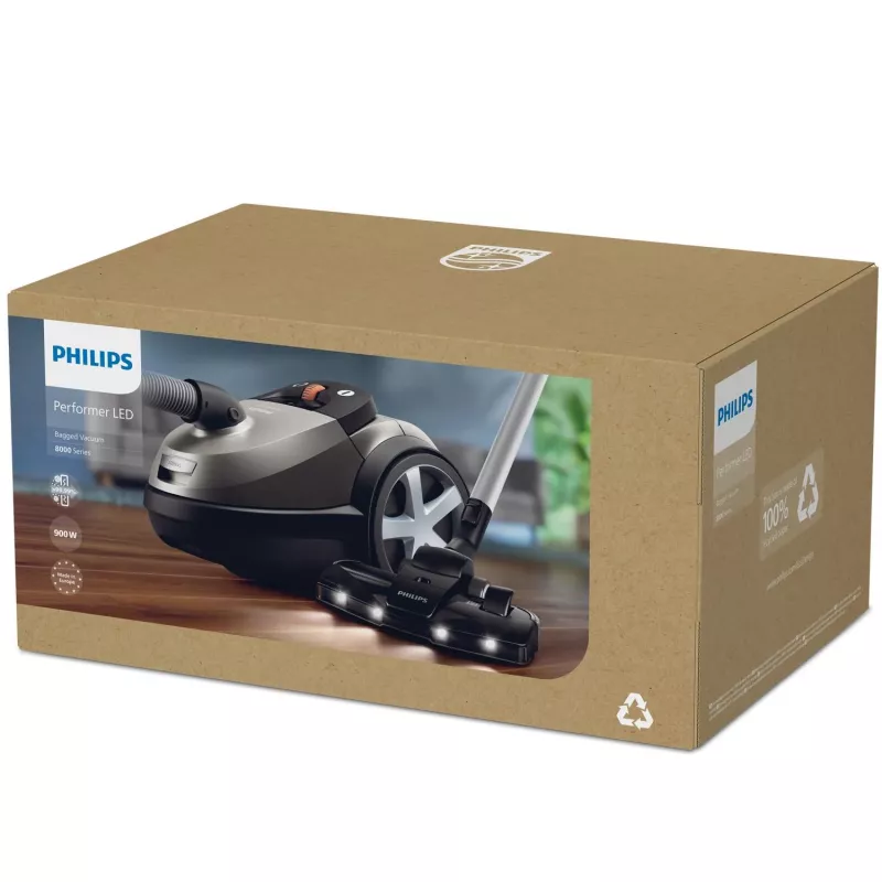 Philips 8000 series XD8152/12 putekļsūcējs 4 L cilindrisks sausā tīrīšana 900 W putekļu maiss