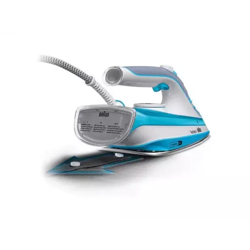 Braun TexStyle 5 SI 5006 BL gludeklis ar keramikas zoli 2600 W, zils/pelēks/balts