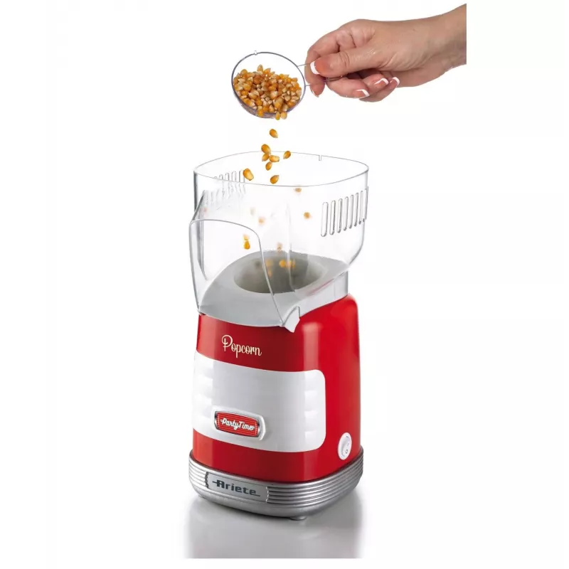 Ariete 2956 Popkorna gatavotājs Party Time, karstā gaisa, 1000 W, sarkans