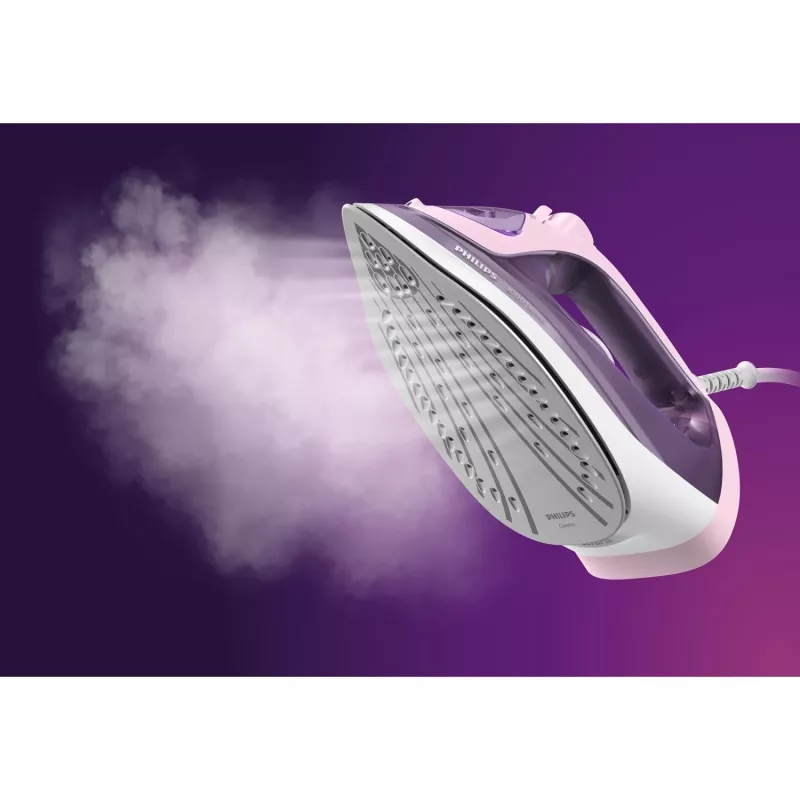 Philips 3000 sērijas DST3020/30 tvaika gludeklis ar keramikas zoli, 2200 W, rozā, violeta
