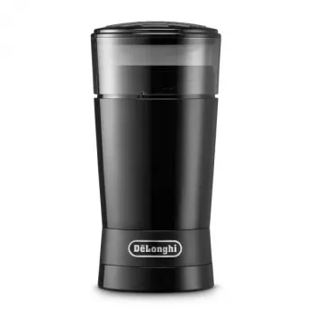 Kafijas dzirnaviņas ar nerūsējošā tērauda asmeņiem De’Longhi KG200, 90 g pupiņu tvertne, 170 W, melna