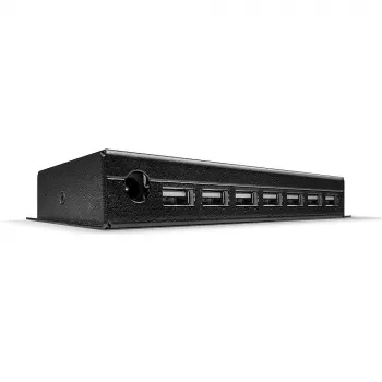 Lindy 7 Portu USB 2.0 Metāla Hubs, USB 2.0 Type-B, 480 Mbit/s, Melns, Metāls, 1.8 m