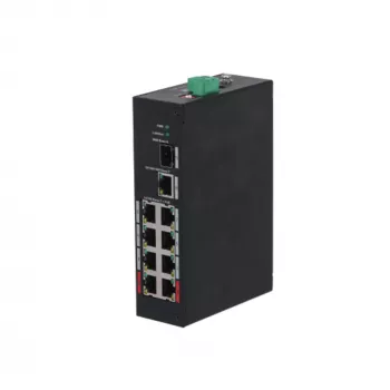 Dahua Technology PFS3110-8ET-96-V2 Nenodrošināts ātrās Ethernet (10/100) PoE slēdzis 10U melns