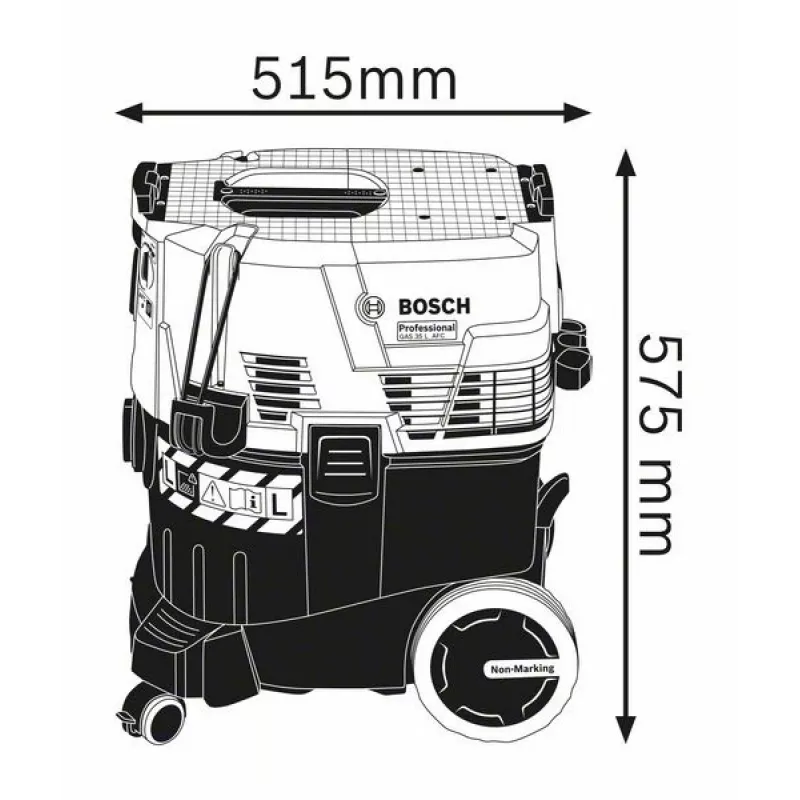 Bosch GAS 35 L AFC Professional Slapjās un sausās sūkšanas putekļsūcējs Melns, Zils 1200 W