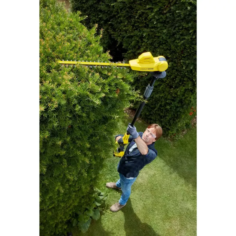 Bezvadu dzīvžoga šķēres STANLEY FATMAX SFMCPH845M1-QW — 45 cm dubultais asmens, 18 V Li‑Ion, 4.1 kg