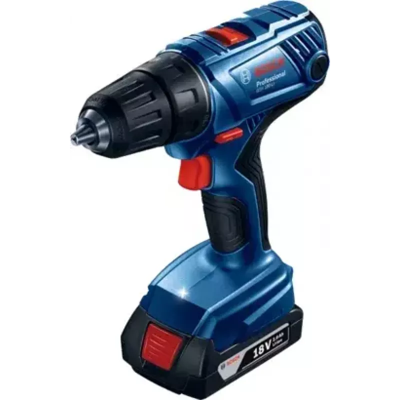 Bosch GSR 180-LI Bezvadu urbjskrūvgriezis 1900 RPM, 2 ātrumi, 13 mm bezatslēgas patrona, 2x Li-Ion 2 Ah