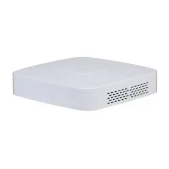 Tīkla video ierakstītājs DAHUA NVR4104-P-EI — 4 kanālu NVR, līdz 3840×2160, SATA HDD, 1U, balts